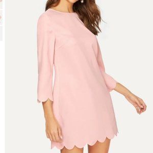 Scalloped Edge Tunic Dress